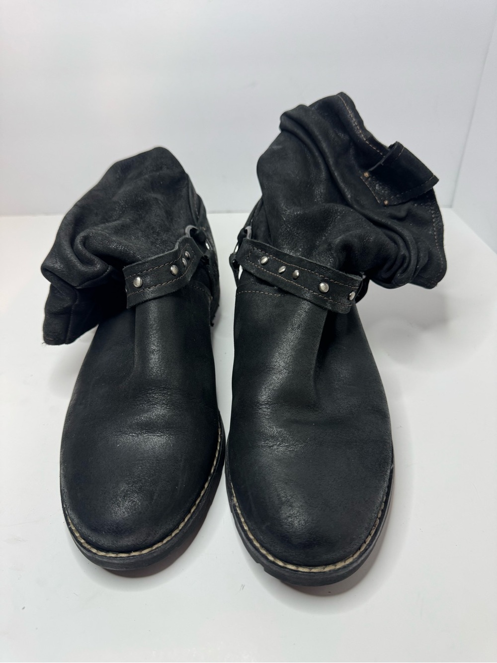 Sofft Black Leather Ankle Boots Womens Size 9 M